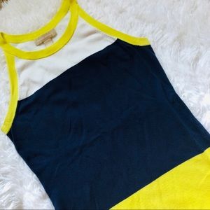 BANANA REPUBLIC • Color Block Sweater Muscle Tank.